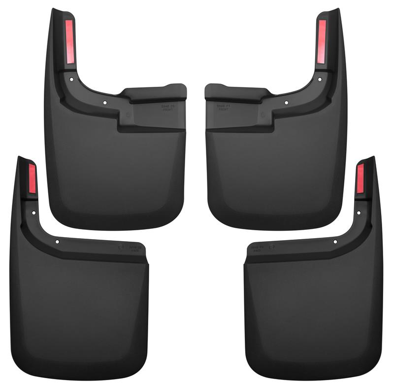 Ford F-250 Mud Guards - Front + Rear - Husky Liners - Custom-Molded - Black - 2017